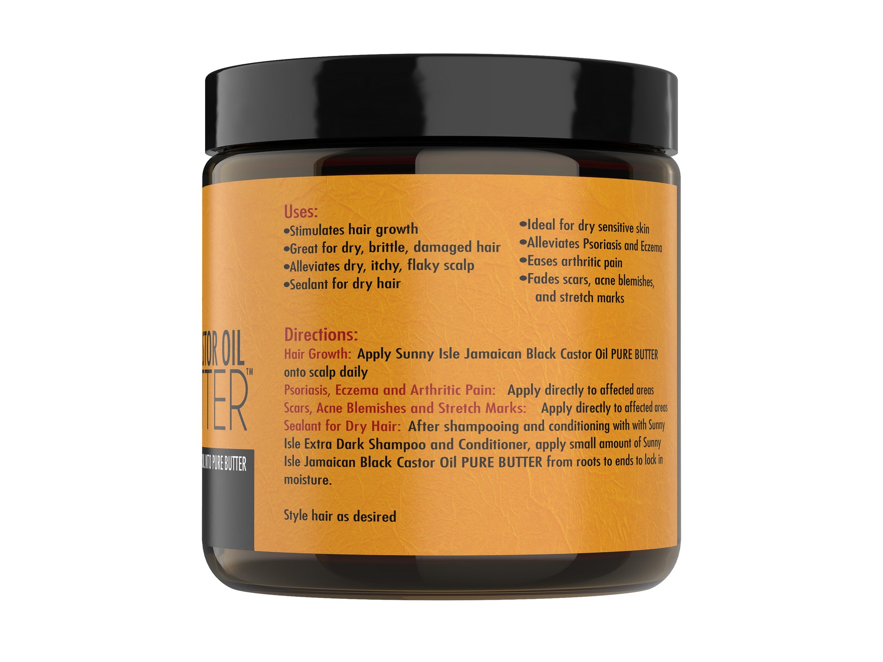 ricin noir confiture beurre pur 4 oz