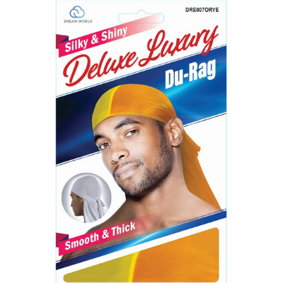 dream deluxe luxury du rag orange and yellow smooth thick silky shiny dre007orye.png