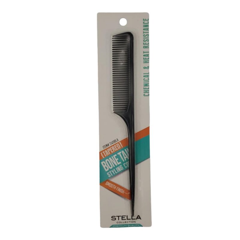 stella tapered bone tail styling comb 2419bla.jpg