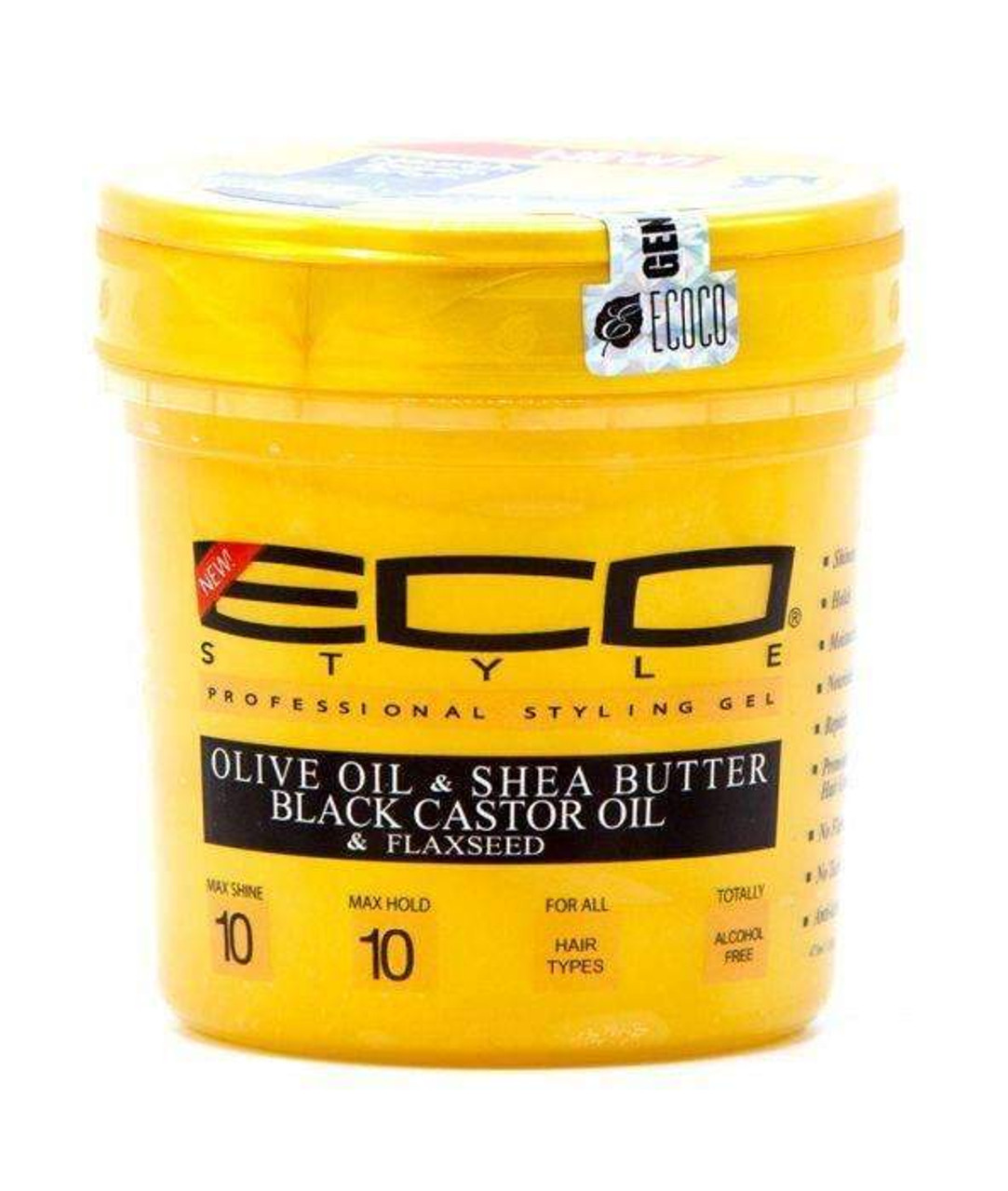 eco style gold olive shea black castor oil gel 8oz 84744.1550088791.jpg